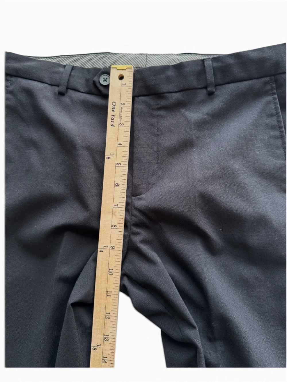 NORDSTROM Black Wool Blend Dress Pants Men’s Size 20 Flat Front Stretch